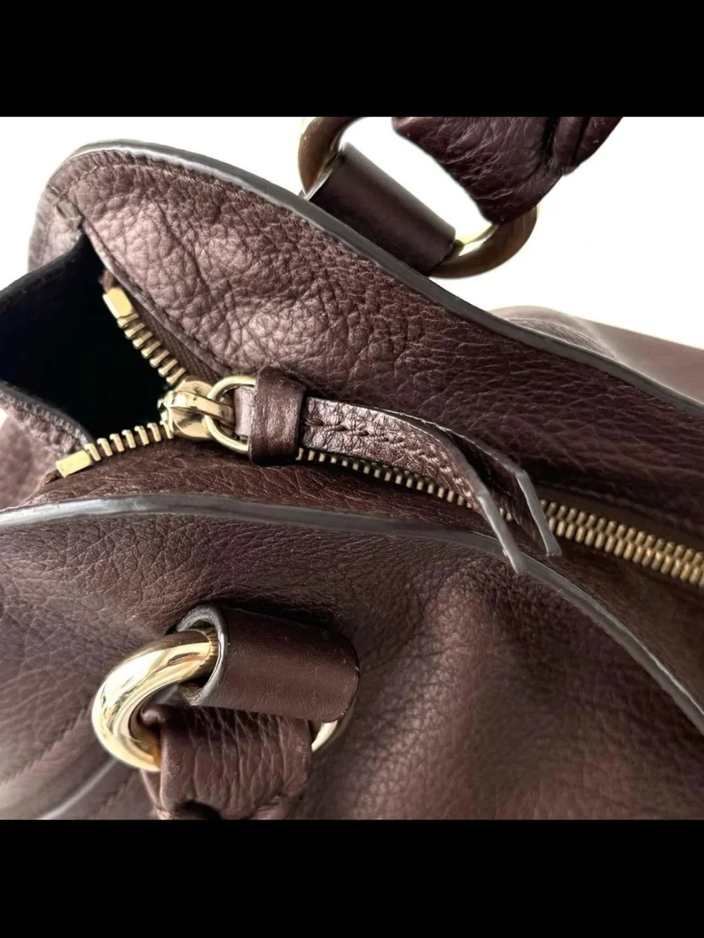 Celine Pebbled Leather Hobo Bag - Plum